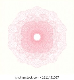 Pink linear rosette. Vector Illustration. Detailed.