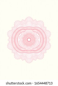 Pink linear rosette. Vector Illustration. Detailed.