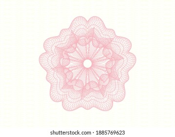 Rosette lineal rosa. Ilustración vectorial. Detallado. 