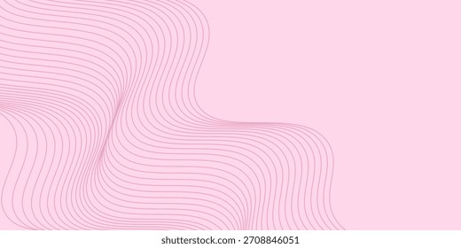 pink lines background wave curves with smooth gradient abstract good simple art nice