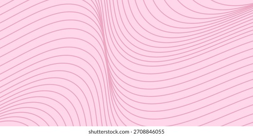pink lines background wave curves with smooth gradient abstract good simple art nice illustrations vector pattern