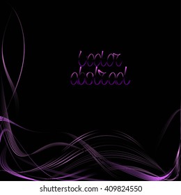 Pink Lines and Violet Waves. Vector Illustration