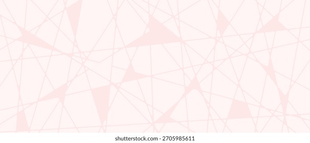 Líneas rosadas Patrón de Voronoi sobre fondo rosa, Plantilla de diseño de división celular para azulejos de Web en el sitio, fondo poligonal Abstractas.