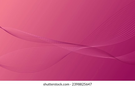 líneas rosadas curvas de onda gradiente suave fondo abstracto