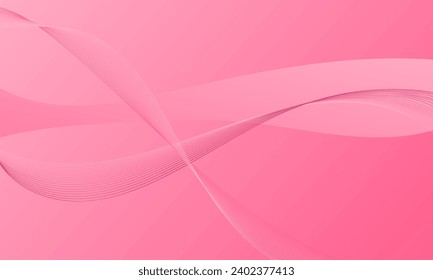 pink lines wave curves with smooth gradient abstract background
