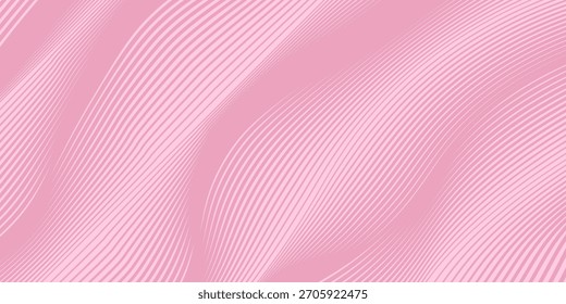 Curvas de onda de líneas rosadas con fondo abstracto de gradiente suave