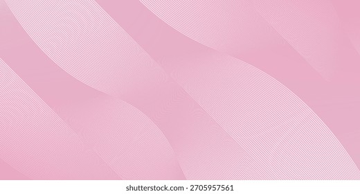 Curvas de onda de líneas rosadas con fondo abstracto de gradiente suave