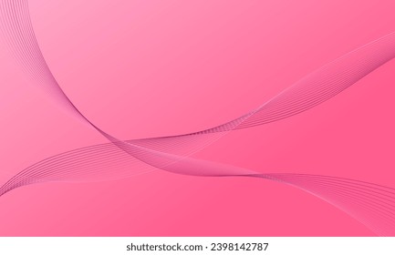 curvas de onda de líneas rosas con fondo abstracto de gradiente suave