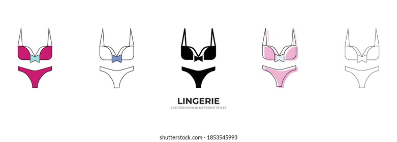 pink  lingerie vector type icon