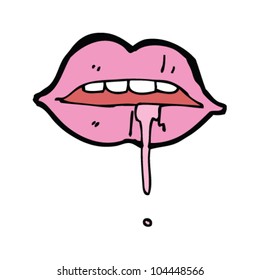 pink lips cartoon