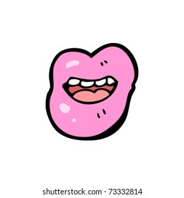 pink lips cartoon