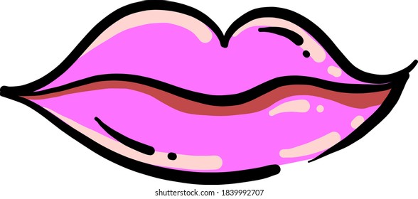 Llabios rosados, ilustración, vector sobre fondo blanco