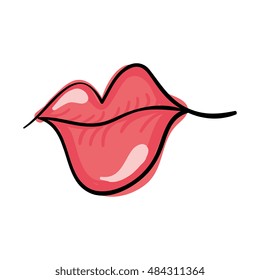 pink lips mouth