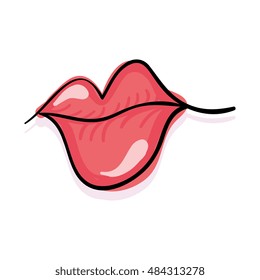 pink lips mouth