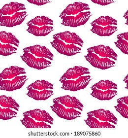 Pink Lips prints seamless background