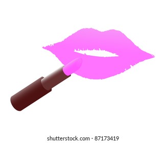 Pink lipstick