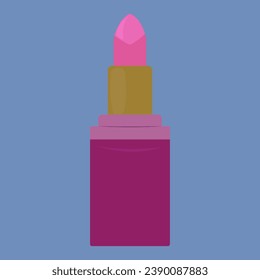 Pink lipstick. Hand drawn vector illustration