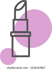 Pink lipstick, illustration, vector on a white background.