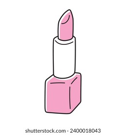 Pink lipstick isolated vector illustration