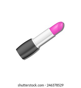 Pink lipstick with shadow