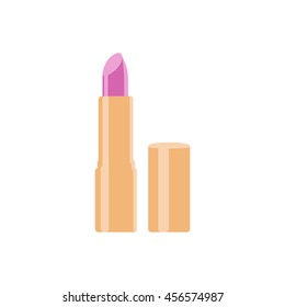 Pink lipstick. Vector illustration.