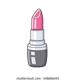 Pink lipstick vector isolated.