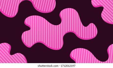 pink liquid  background. fluid shape. 3d. candy style