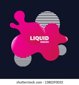 Pink liquid blob design
