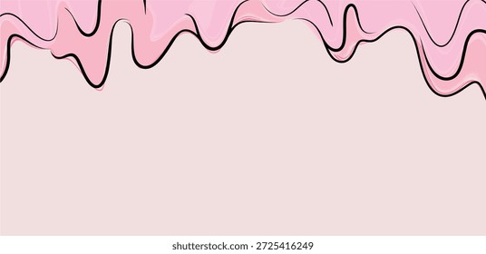 Fondo de borde de goteo líquido rosa
