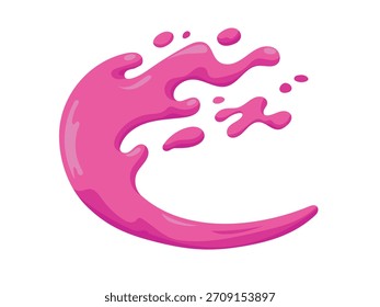 Salpicaduras de líquido rosa, elemento de diseño de salpicaduras de tinta