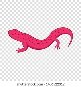 Pink lizard icon. Cartoon illustration of pink lizard vector icon for web