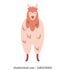 pink llama perubian front character