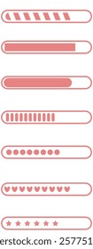 pink loading process icon set.
loading vectir set.
cute loading icon.
UI UX loading vector set.