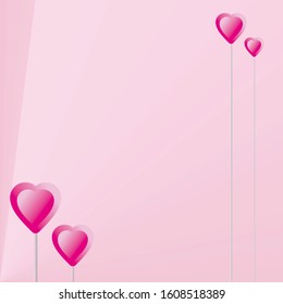 Pink lolipop Love Valentines Day Background