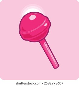 Pink Lollipop with soft background