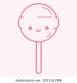 rosafarbene Lollipop-Schlagart, Vektorgrafik