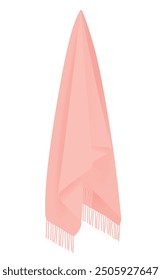 Pink  long scarf. vector illustration