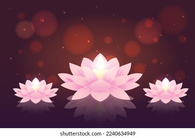 rosafarbene Lotus-Buddhistische Hintergrund-Vorlage