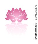 Pink lotus. Eps-10 vector illustration.