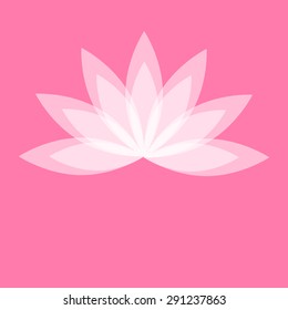 Pink lotus flower. Decorative floral background 
