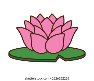 pink lotus flower isolated icon vector illustration design