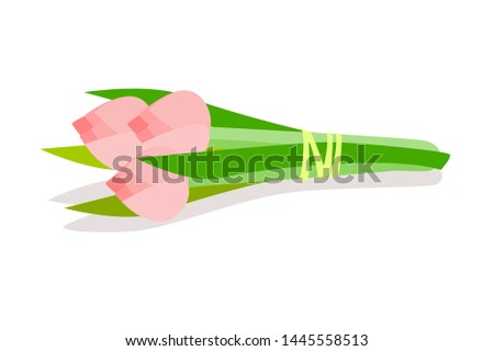 pink lotus flower and leaver vector