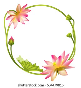 lotus flower border clipart
