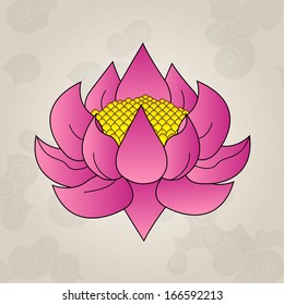 Pink lotus, Japanese tattoo