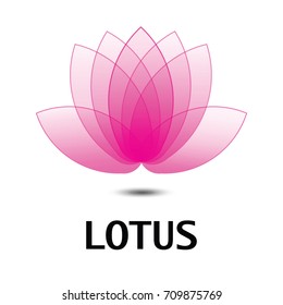 Pink Lotus Logo - an original flower color and modern graphics