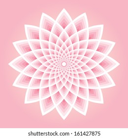 Pink lotus pattern vector illustration