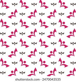 Diseño de Ilustración vectorial de patrón repetido multicolor de moda especializado Pink Lotus