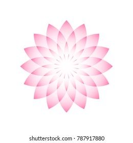 Pink lotus - symbol of yoga, wellness, beauty and spa. Vector illustration.