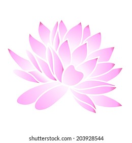 Pink lotus. Vector illustration