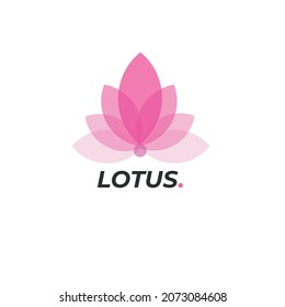 Rosa Lotus-Vektorgrafik-Logo